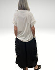 Tie Gather Pant Black