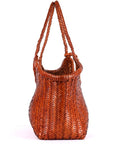 Gisella Woven Shopper Cognac