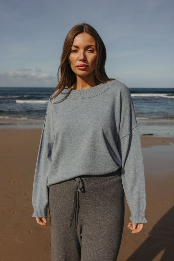 Elevate Crew Pullover Ocean