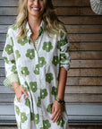 Poppy Flower Shirtdress Sweet Pea
