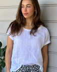 Ellie Round Neck Top White