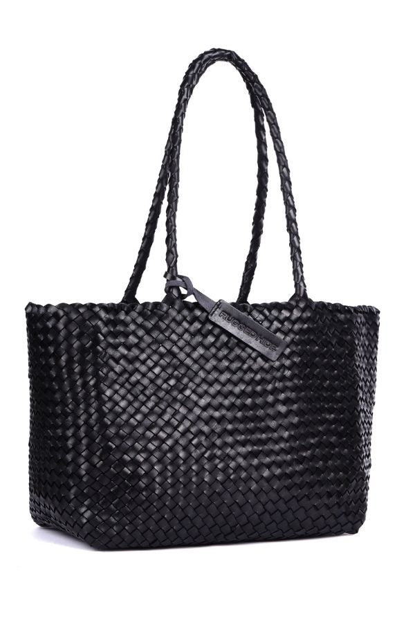 Verona Woven Shopper Black