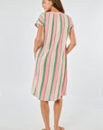 Basque Capped Sleeve Dress