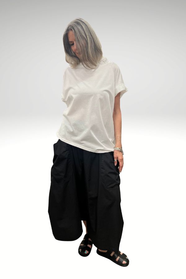 Diagonal Hem Tee White