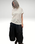 Diagonal Hem Tee White