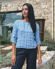 Box Top w Sleeve Sky Blue