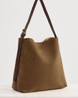 Suede Cabas Tote Chestnut