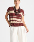 Zig Detail Top Sangria