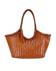 Gisella Woven Shopper Cognac