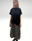 Diagonal Hem Tee Black