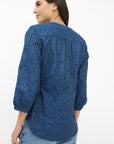 Velia Top Indigo