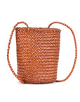 Sorrento Woven Bucket Bag Cognac