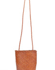 Sorrento Woven Bucket Bag Cognac