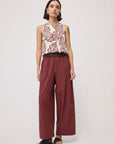 Cotton Tulip Pant Merlot