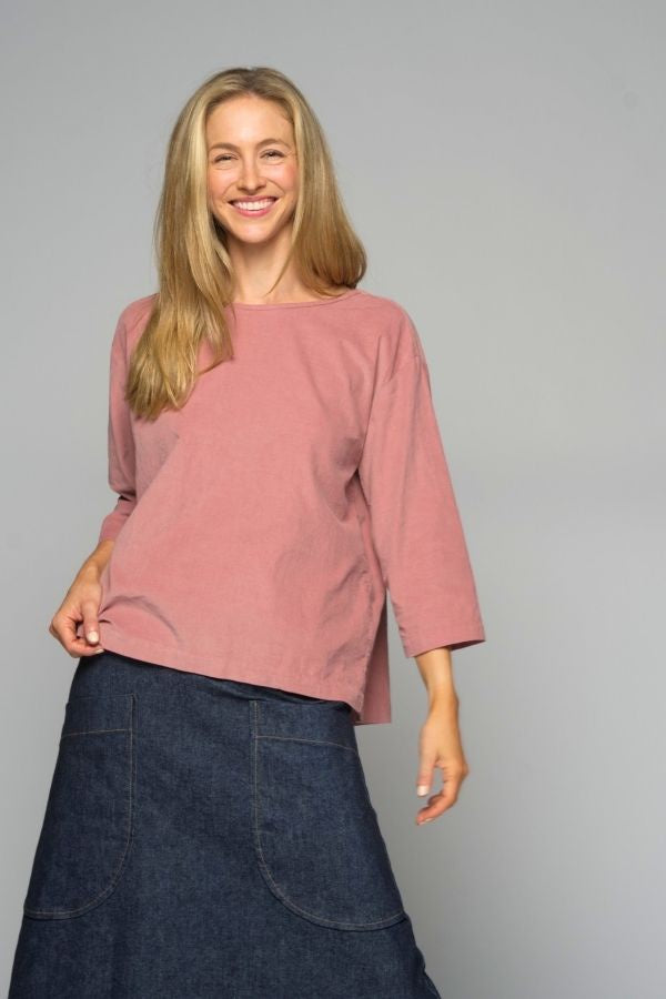 Gertie Cord Top Pink