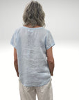 Ellie Round Neck Top Soft Blue