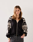 Embroidered Sleeve Top