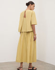 Poplin Pleat Back Top