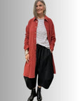 Cotton Coat Dress Orange