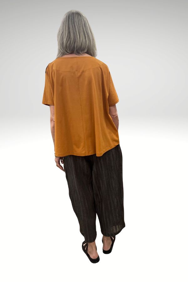 Textured Stripe Pant Brown