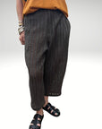 Textured Stripe Pant Brown