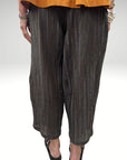 Textured Stripe Pant Brown