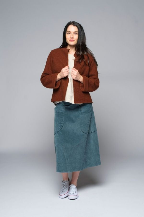 Prada Cord Skirt Slate