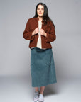 Prada Cord Skirt Slate