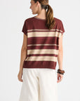 Zig Detail Top Sangria