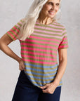 Abbie Stripe Tee Green