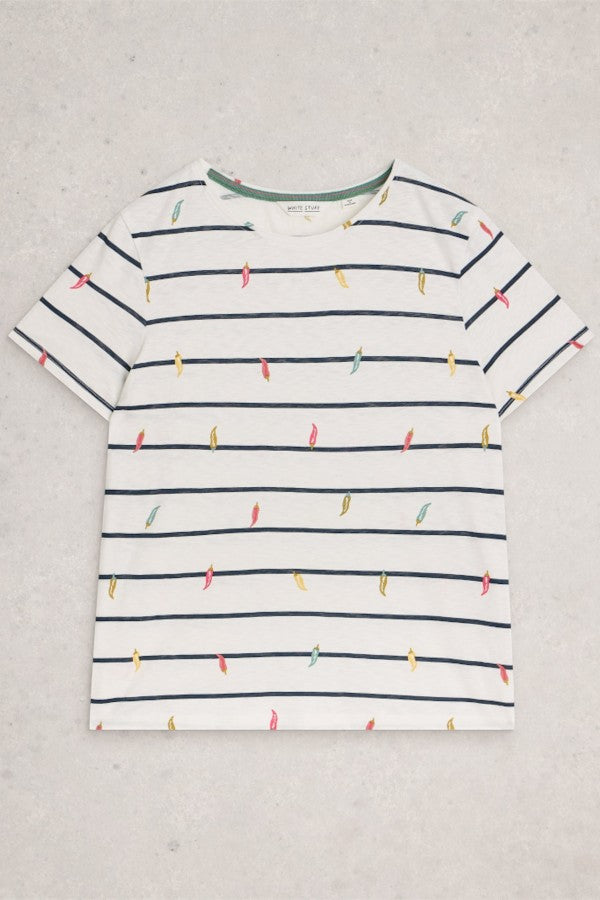Abbie Stripe Tee Ivory