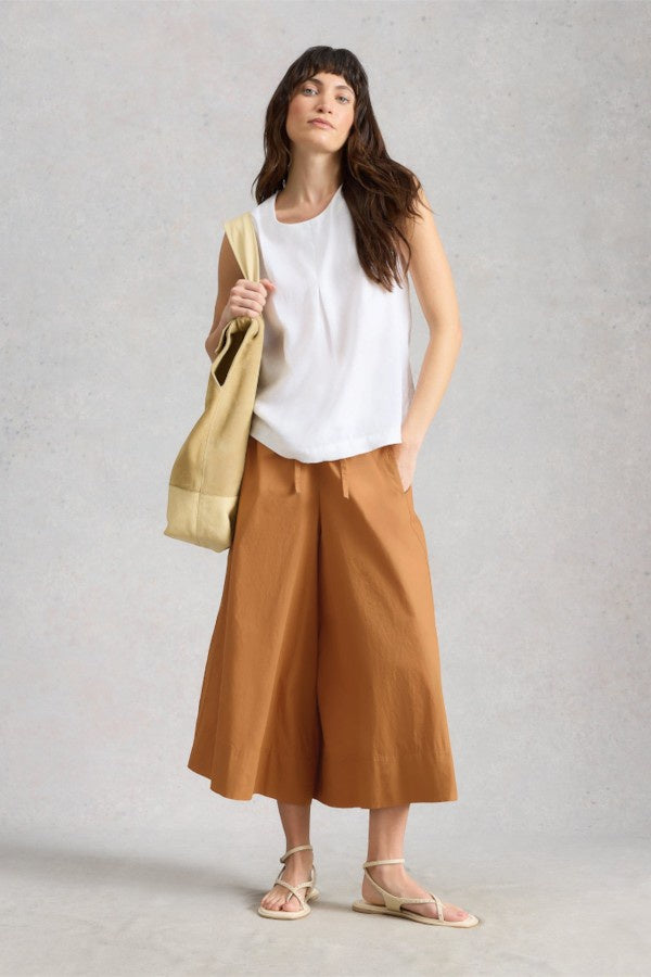 Lauryn Poplin Wide Leg Crop Pant