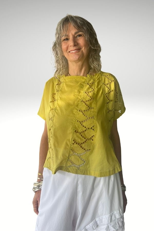 Trellis Top Yellow