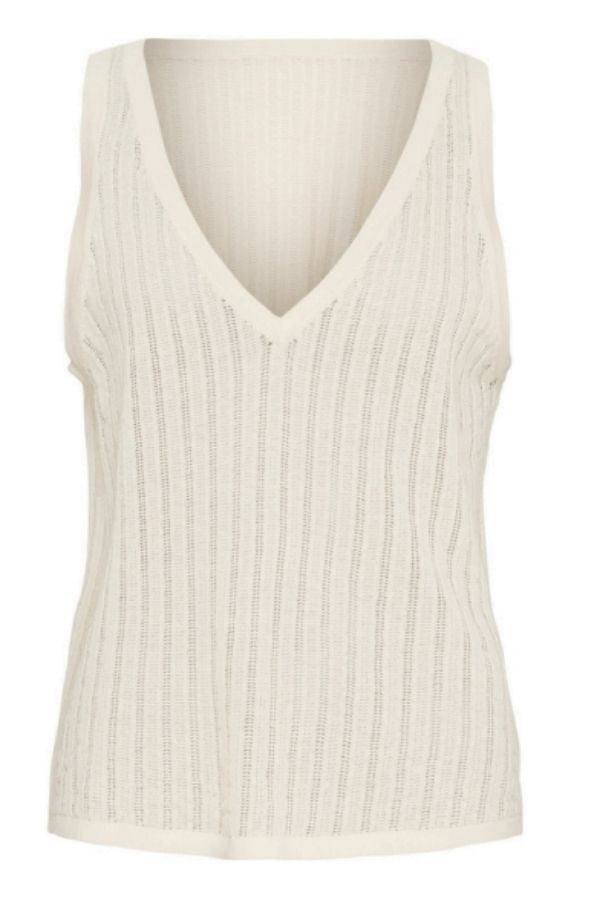 Amelia SL Knit Top White Sand