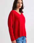 Margot V Neck Knit Poppy