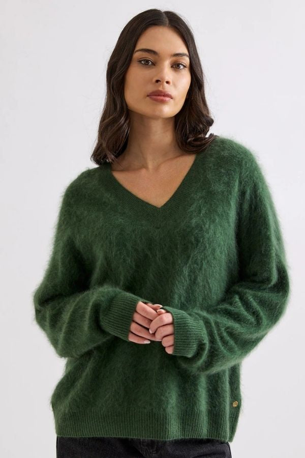 Lenni V Knit Dark Forest