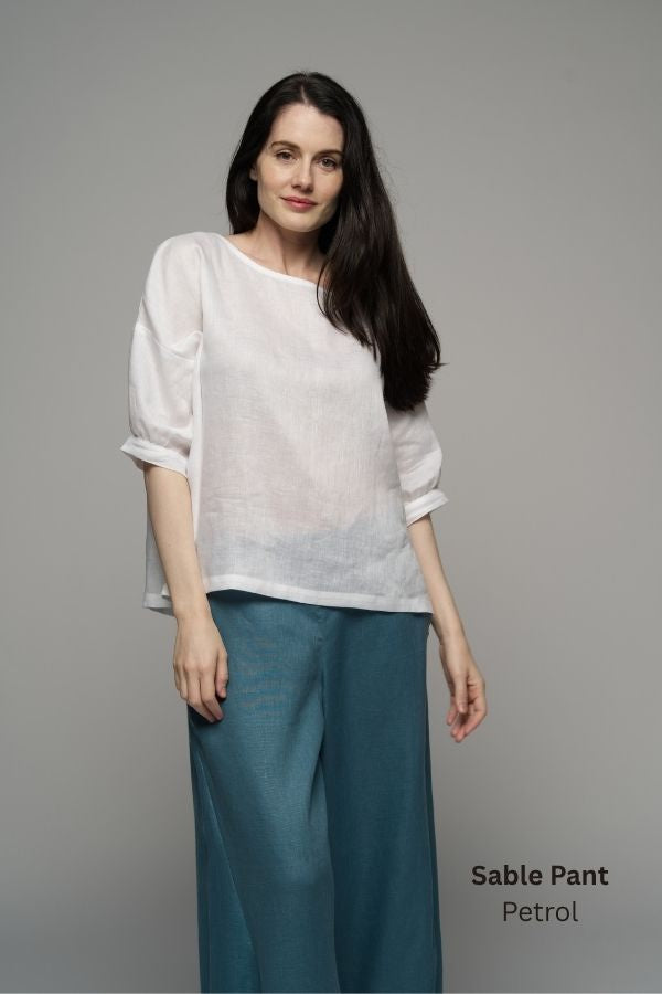 Sable Linen Pant Petrol