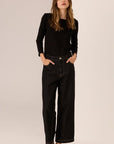 Silas Boat Neck Tee Black