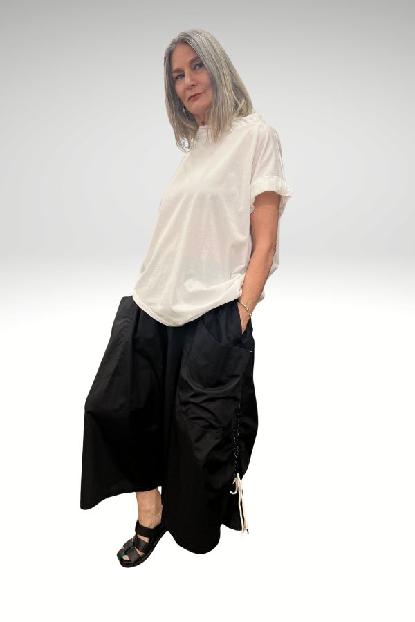 Diagonal Hem Tee White