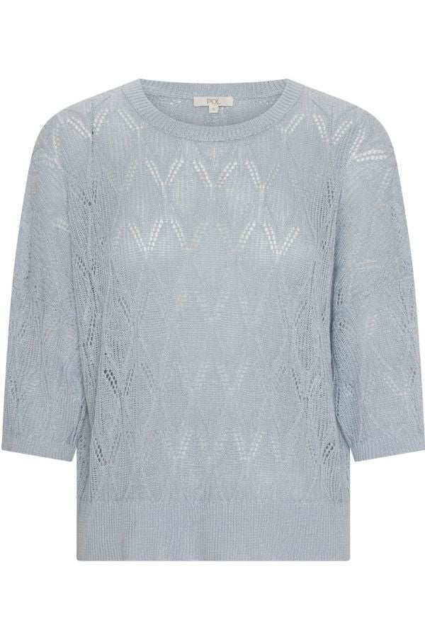 Rosin Pointelle Tee Blue