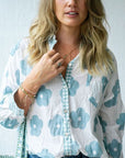 Poppy Flower Shirt Chambray