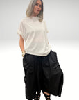 Tie Gather Pant Black