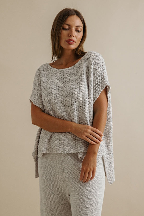 Ladder S/S Pullover Silver Haze