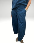Sable Pant Petrol Cotton