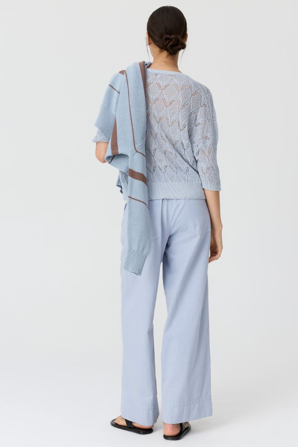 Rosin Pointelle Tee Blue