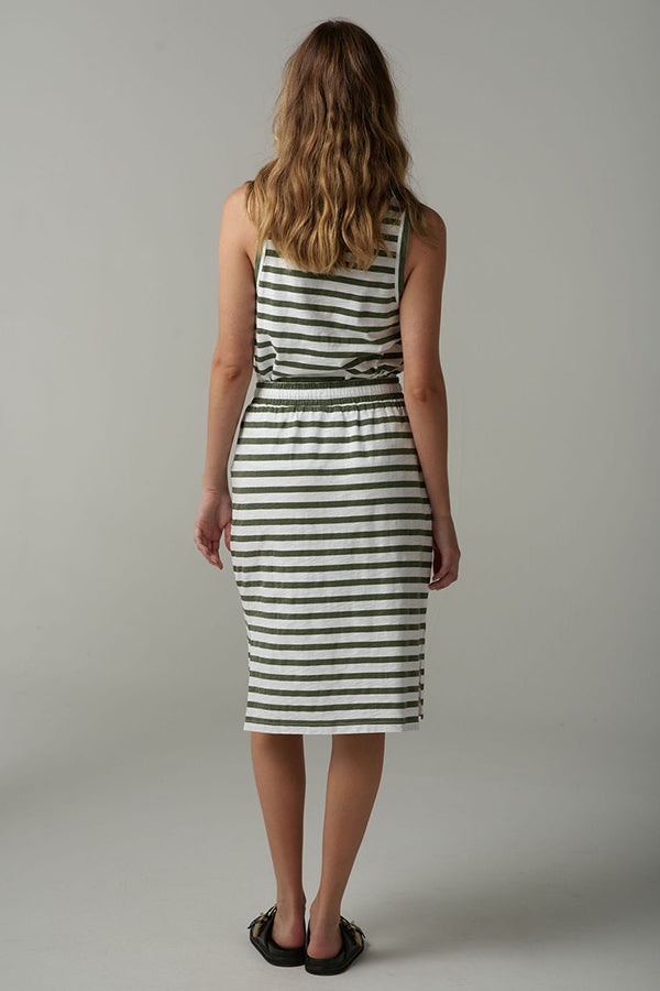 Stripe Drawstring Skirt