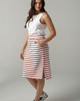 Stripe Cotton Skirt
