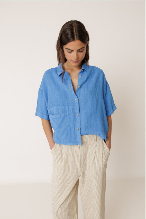 Crop Linen Shirt