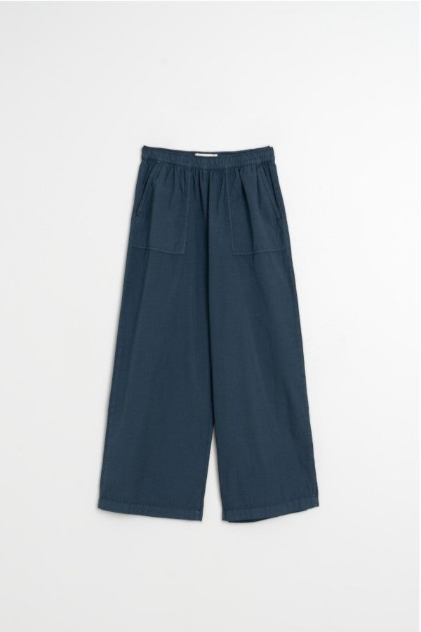 Straight Poplin Pant Navy