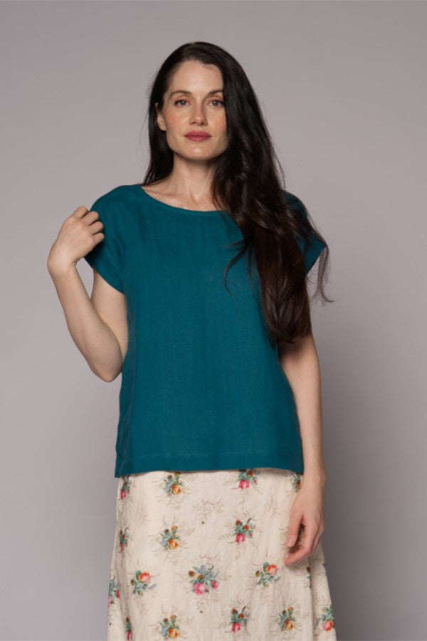 Polly Top Teal